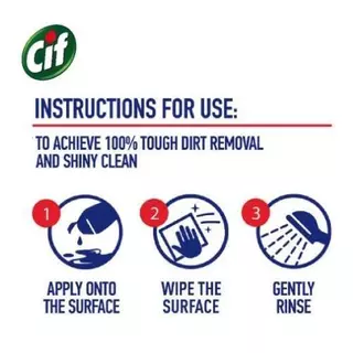 Cif Cleaning Cream ผลิตภัณฑ์ขจัดคราบฝั่งลึก กลิ่นเลม่อน และ ออริจินัล 660 ml Cif Cream ล้างครัว