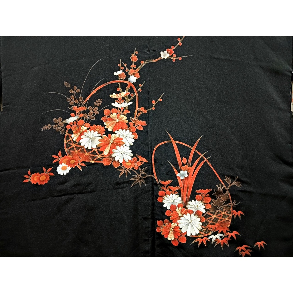 HA 226 ฮาโอริไหมพิมพ์ลายผสมปักดิ้น สวยมากค่ะ