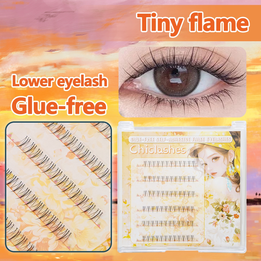 Chiclashesขนตาปลอมแบบไม่มีกาว ขนตาปลอมแบบมีกาวในตัว แต่งหน้าหนักตาโต DIY ต่อขนตาเครื่องสำอางขนตายาวาปลอมแต่งตาขนตาล่าง