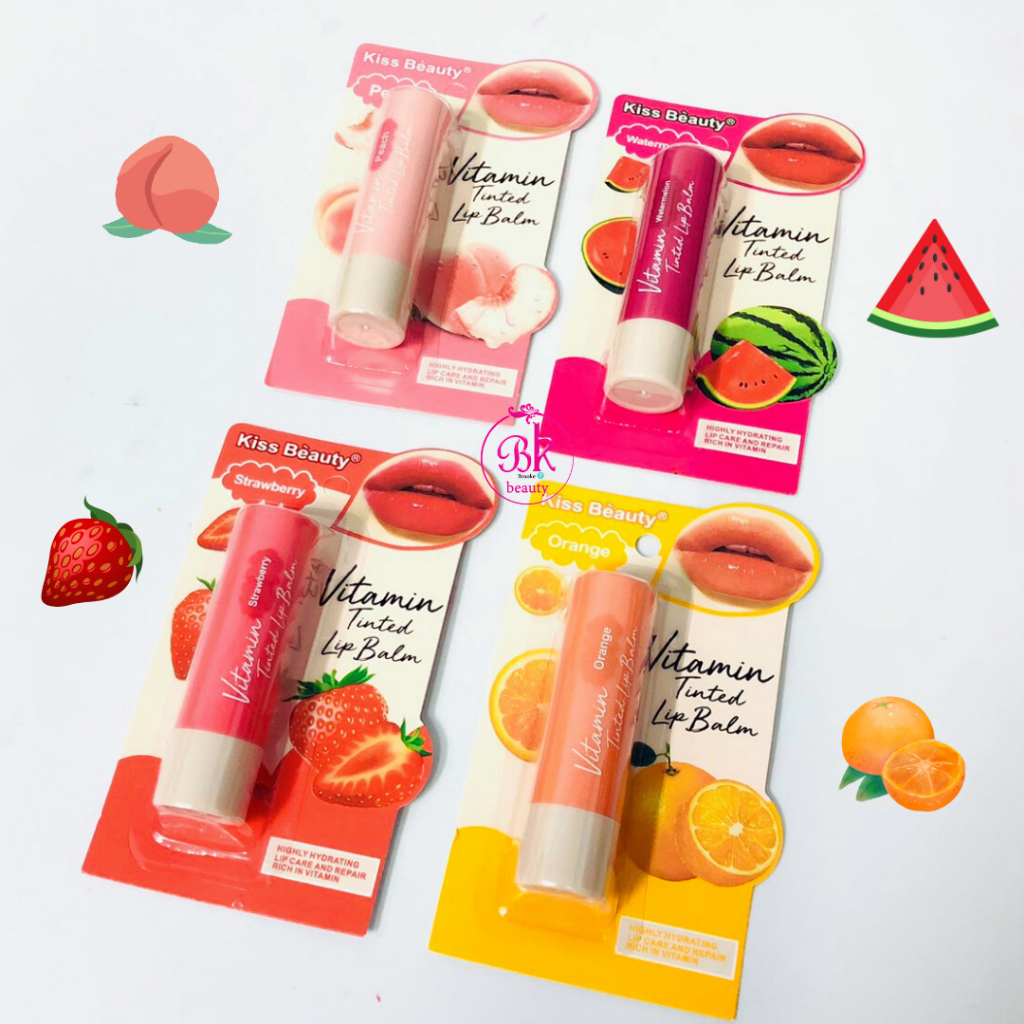 29199-03 ลิปบาล์ม Kiss beauty Tinted Lip Balm ลิปมัน วิตามิน เพิ่มความชุ่มชื้น