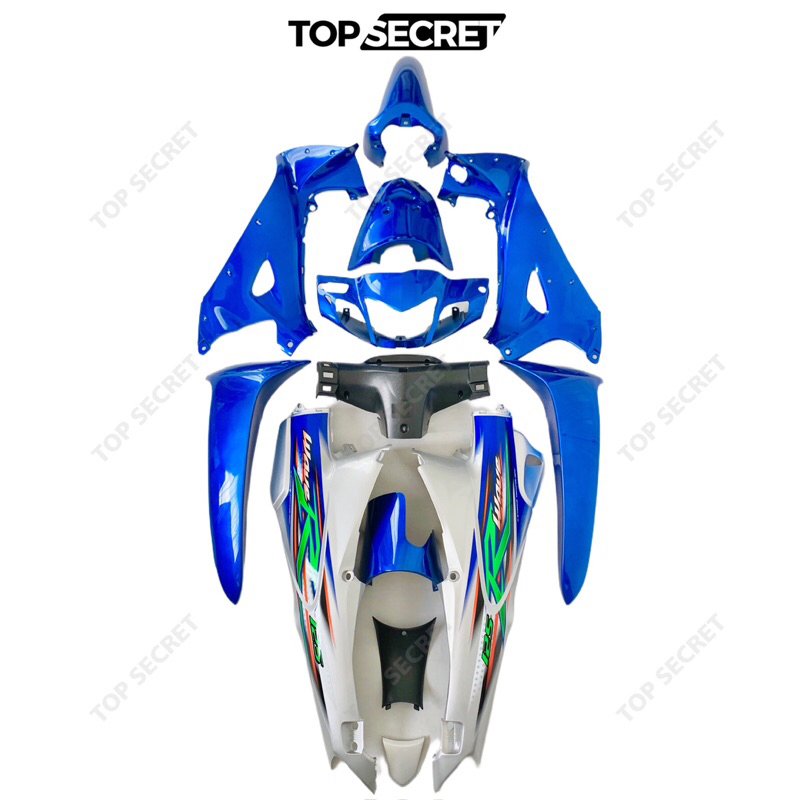 TOPSECRET ชุดสี Wave125R น้ำเงิน/เทา กุญแจเหลี่ยมนิรภัย(ใหญ่)