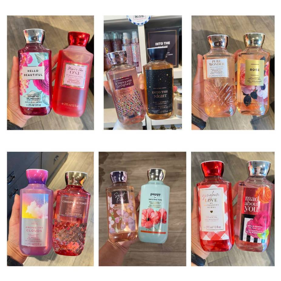 ของแท้/พร้อมส่ง Bath and Body Works Shower Gel 295ml.(ขวดใหญ่) เจลอาบน้ำผสมน้ำหอมสุดฮิตจาก USA Set 1