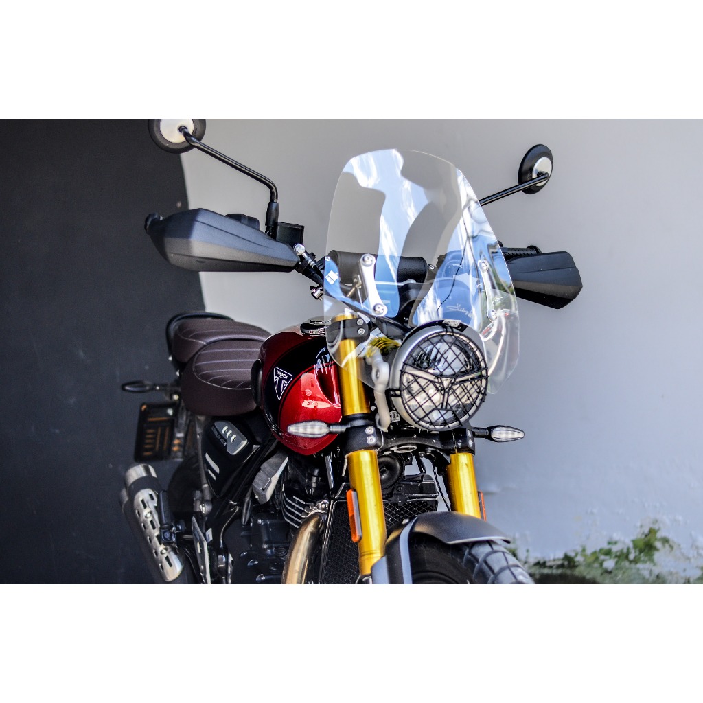 ชิวหน้า Triumph ใส่ได้ทุกรุ่นไฟตามกลม ยักษ์บังลม