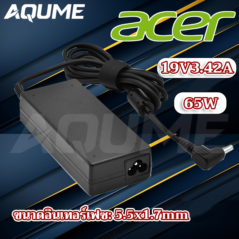 สายชาร์จโน๊ตบุ๊ค อะเเดปเตอร์ ADAPTER ACER 19V 3.42A 65W หัว 5.5*1.7MM