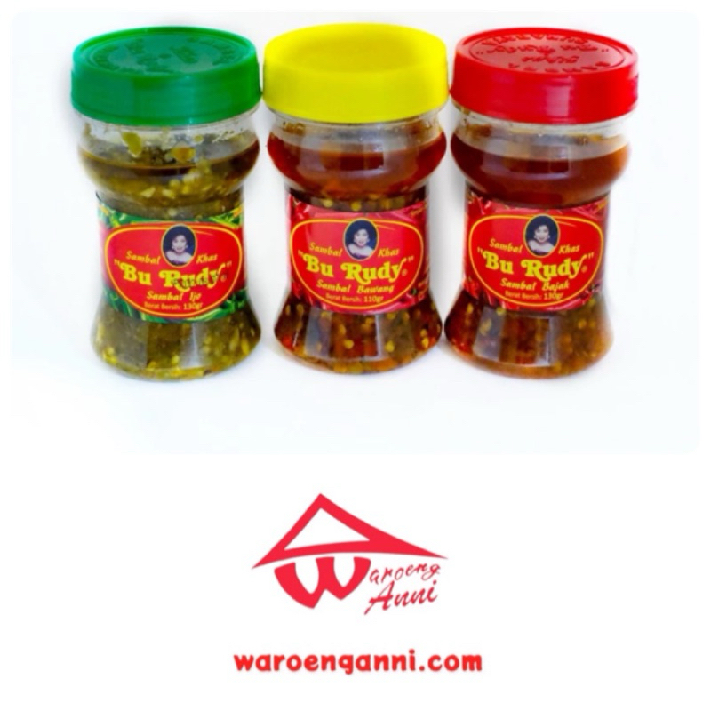 Indonesia Sambal Bu Rudy Surabaya Best Seller 3 Varian Rasa 110 gram / Bu Rudy’s Sambal Surabaya with 3 Variants