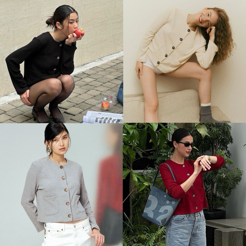 ใช้โค้ดลด30%ได้ Rallymovement Rally RM Buttons Cardigan - เสื้อคาร์ดิแกนผ้ายืด ของแท้ 100%