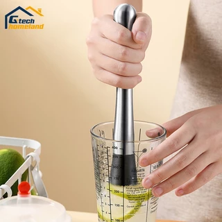 แท่งบดผลไม้ ไม้บดค็อกเทล ค้อนน้ำแข็ง สเเตนเลส 304 อุปกรณ์บาร์เทนเดอร์ Cocktail Muddler