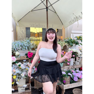 ✅เข้าเพิ่ม พร้อมส่งค่า/WP/กระโปรงสาวอวบ ลูกไม้ แต่งระบาย ซับในกางเกง #กระโปรงไซส์ใหญ่ สาว อ้วน พลัสไซส์