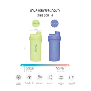 LocknLock SHAKE IT BOTTLE PRO STAINLESS กระบอกน้ำเก็บอุณหภูมิ ความจุ 650 ml. รุ่น LHC4276