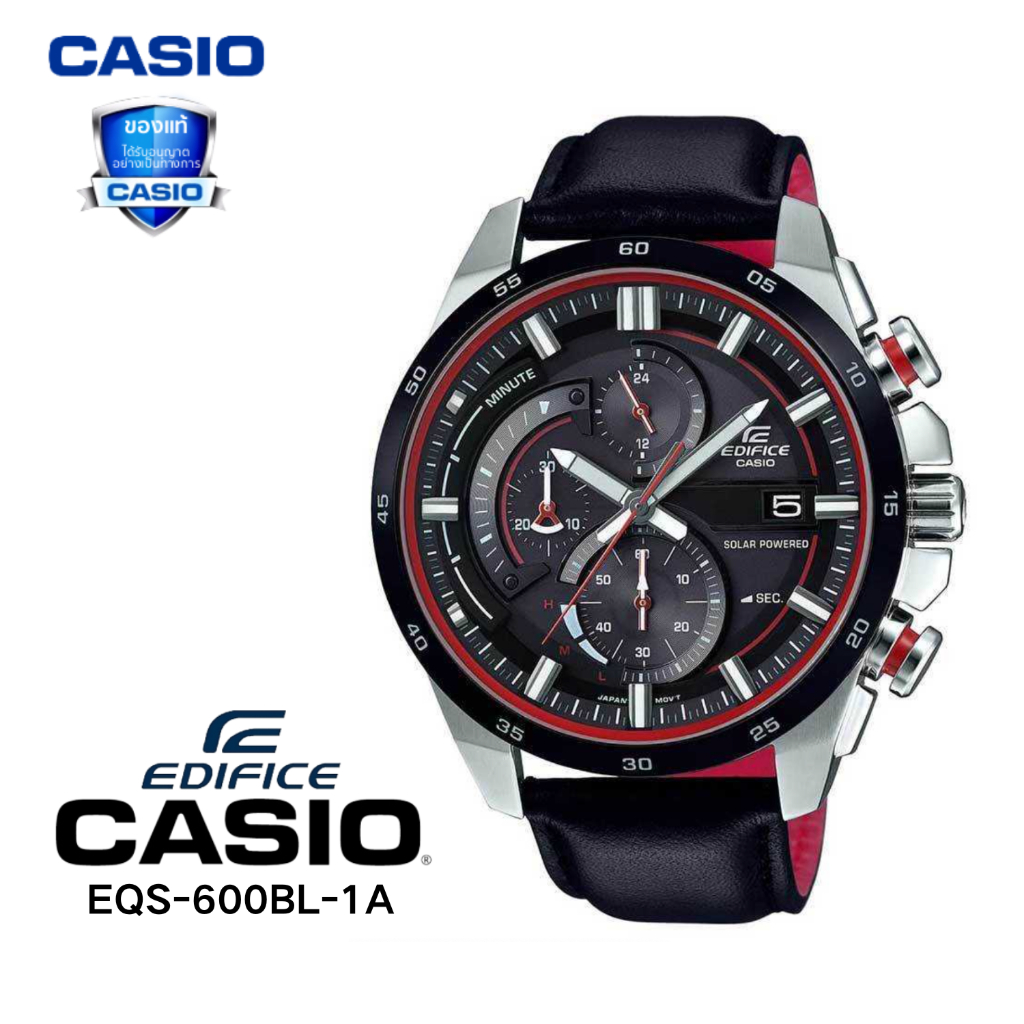 นาฬิกาข้อมือผู้ชายมีสไตล์ รุ่น EQS-600BL-1A（มีการรับประกัน）