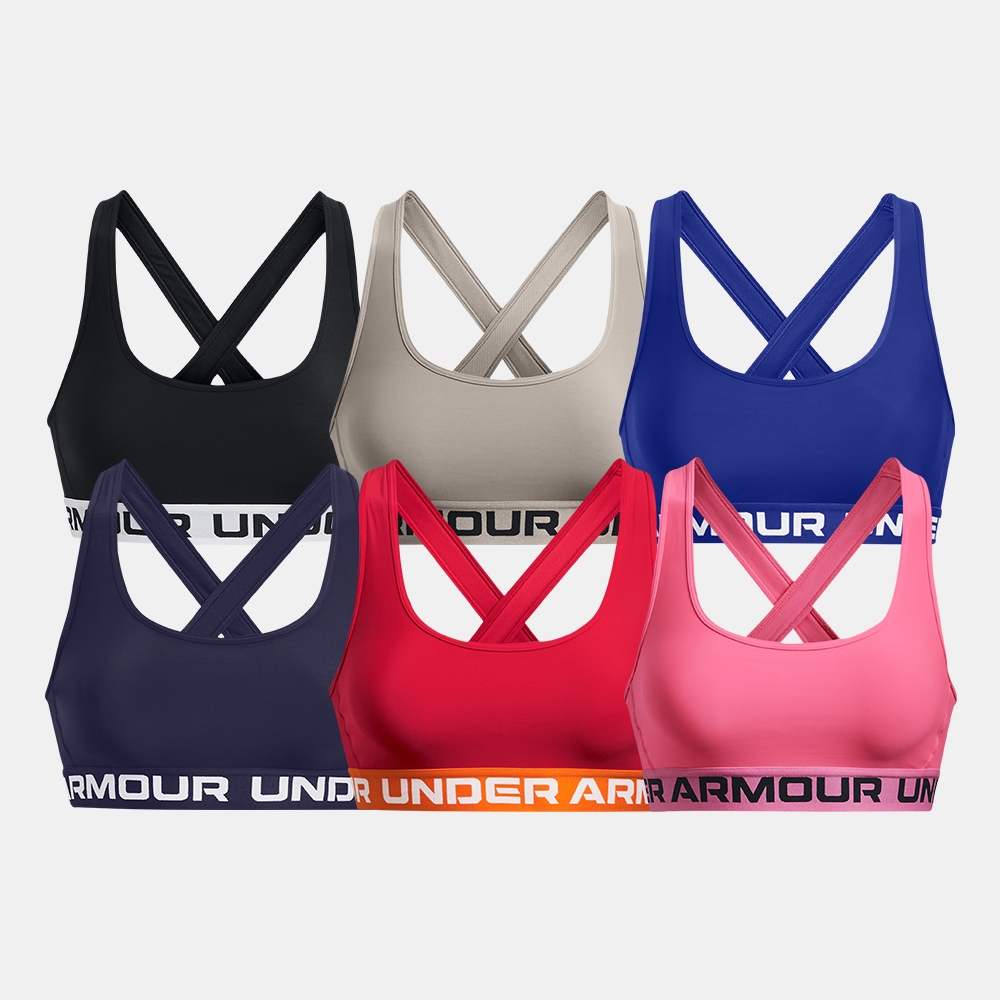 UNDER ARMOUR บราสำหรับใส่ฟิตเนส เทรนนิ่งผู้หญิง รุ่น DFO Crossback Mid UPDATE/ 1376437