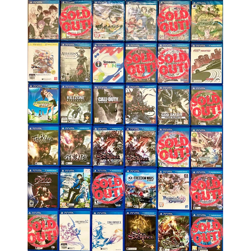 แผ่นเกม Ps Vita มือหนึ่ง/มือสอง (1) / final fantasy / ninja gaiden / persona 4 / hot shots golf / te