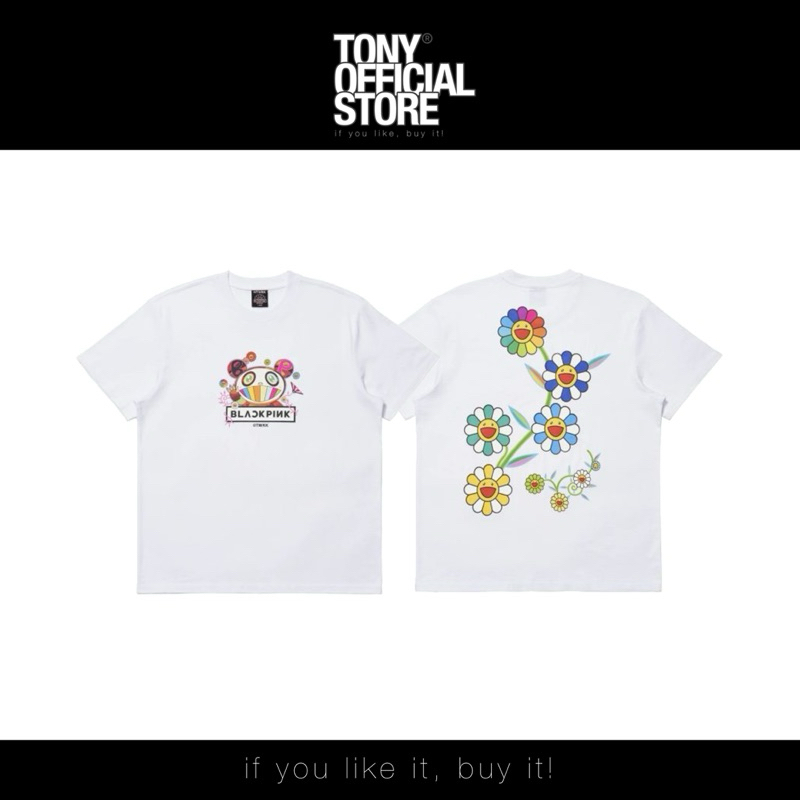 [มีสินค้าพร้อมส่ง]MURAKAMI x BLACKPINK FLOWER TEE