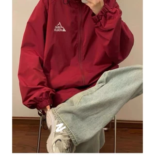 เสื้อแจ็คเก็ตแขนยาว กันแดด กันลม มีซิป มีฮู้ด เนื้อผ้าบาง ทรงหลวม สไตส์เกาหลี