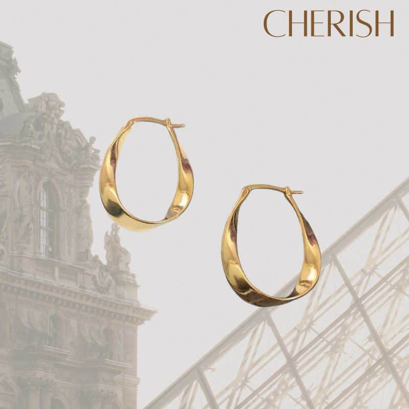 [CR69][CHERISHxMIHREH] ต่างหูห่วง งานจริงสวยมากๆ สไตล์มินิมอล