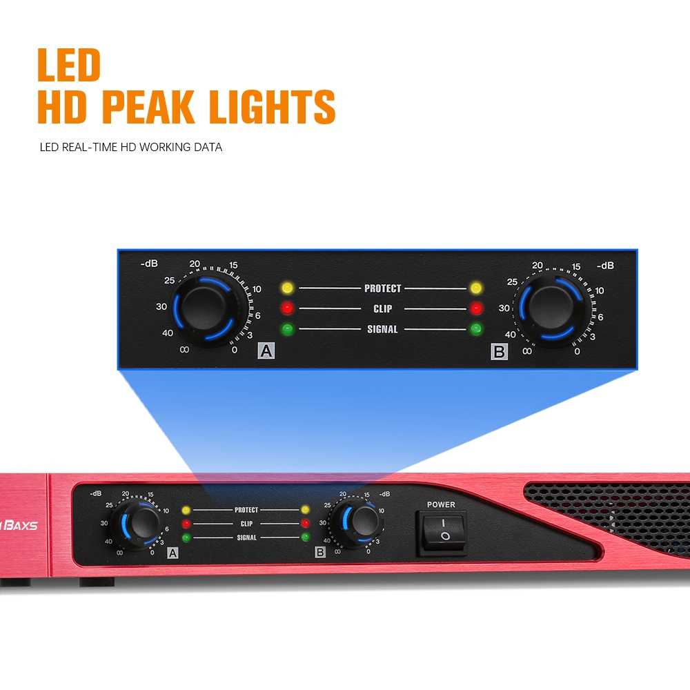 NEW BAXS เครื่องขยายเสียงภายในบ้านคลาส D 550W*2 รุ่น XM-200 แบบบางพิเศษ สามารถเชื่อมต่อเครื่องขยายเสียงระดับมืออาชีพได้