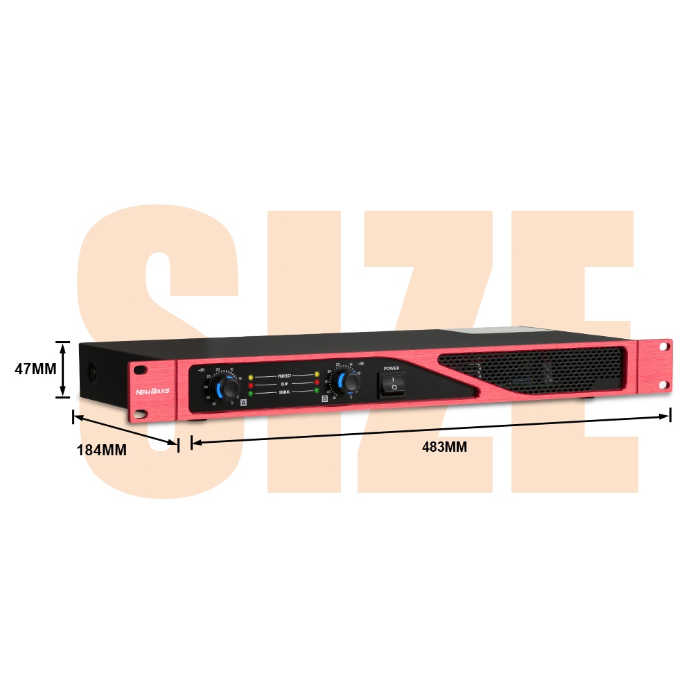 NEW BAXS เครื่องขยายเสียงภายในบ้านคลาส D 550W*2 รุ่น XM-200 แบบบางพิเศษ สามารถเชื่อมต่อเครื่องขยายเสียงระดับมืออาชีพได้