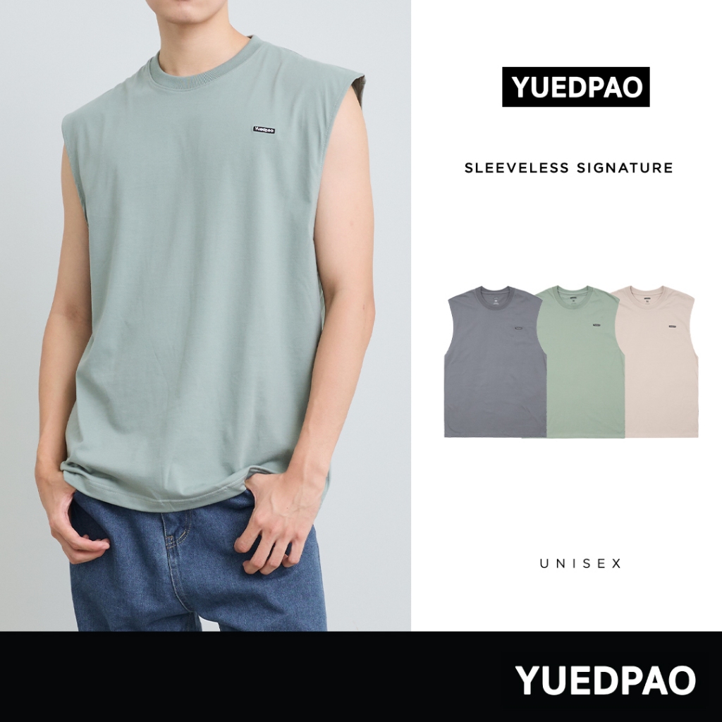 Yuedpao Signature Sleeveless ผ้าหนาทรงสวย ยับยากรีดง่าย เสื้อยืดเปล่าแขนกุด Sleeveless Set Peaceful