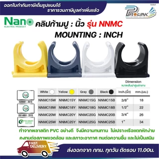 NANO NNMC ก้ามปู คลิปก้ามปู (นิ้ว) แคล้มก้ามปู ขนาด (3/8"), (1/2"), (3/4"), (1")