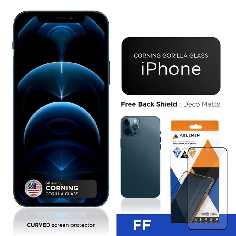 Ablemen Tempered Glass Full Cover (America) ฟิล์มสำหรับ iPnone 12 Series