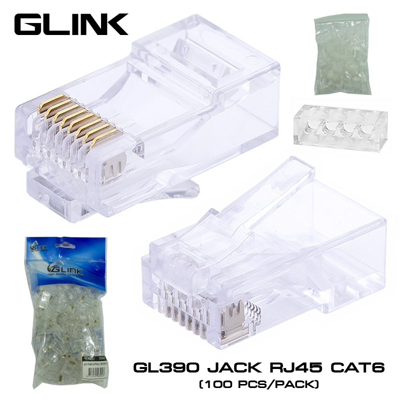 Glink RJ-45 Cat5e/Cat6/Cat6e GL380/GL382/GL389/GL390 หัวต่อสายแลน หัวRJ-45