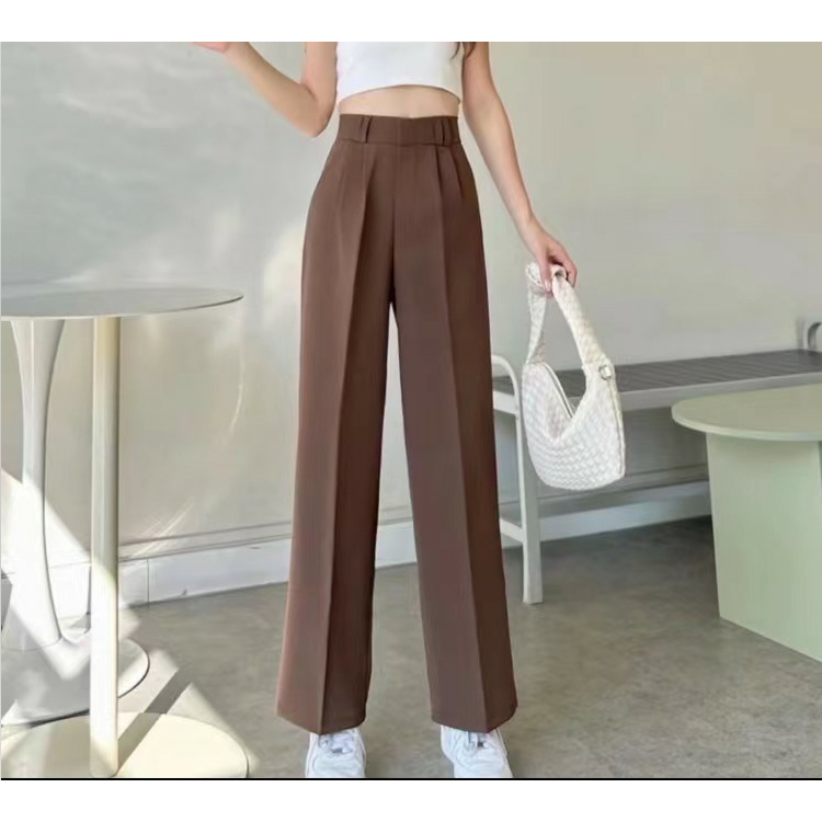 กางเกงขากระบอก Basic pants ใส่ทำงาน ใส่ไปเที่ยว กางเกงXiXi#028