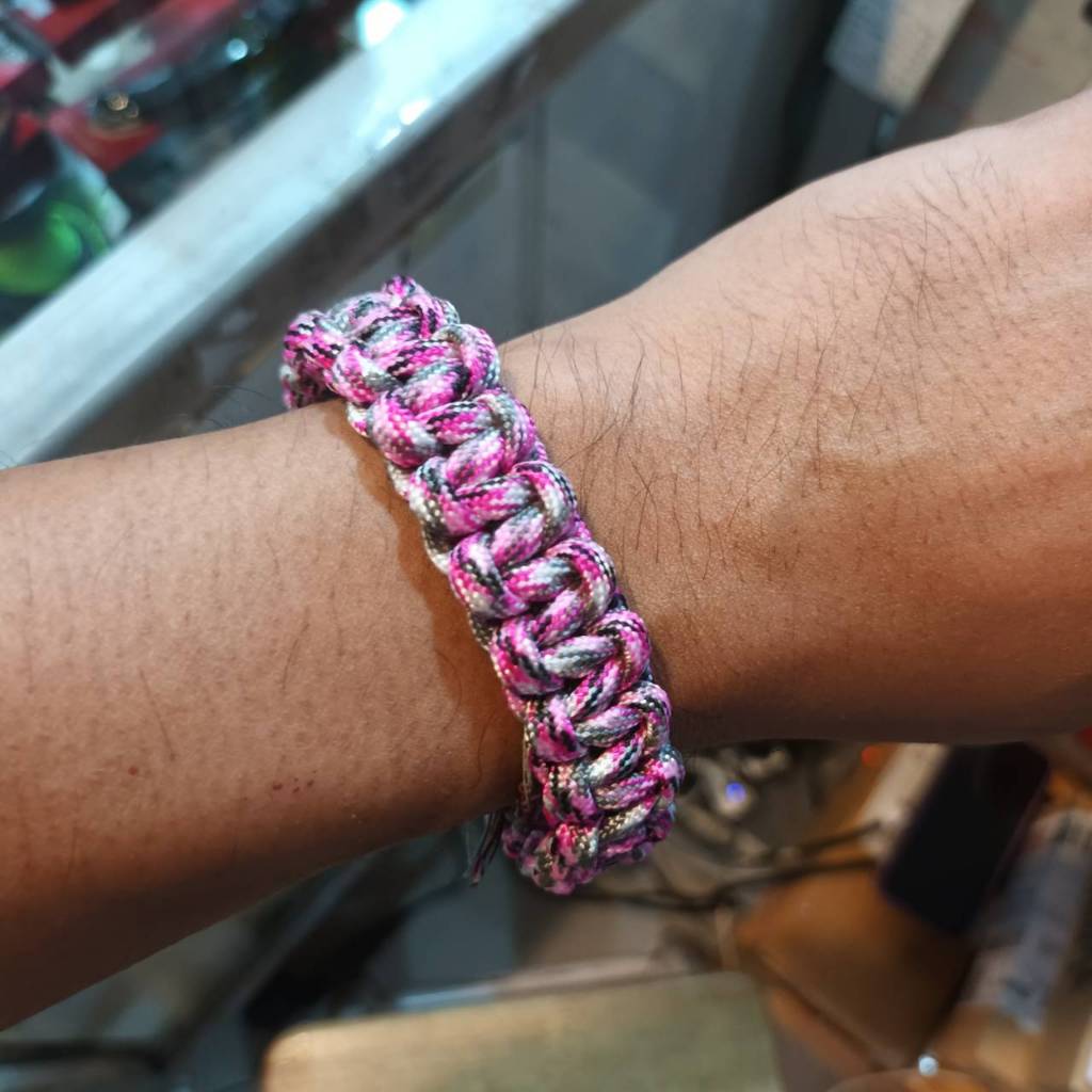 MC2THAILAND กำไลข้อมือ กำไล COBRA CORE-BLACK Bracelet Paracord Model 01 Aluminum S-Eye Made in THAIL