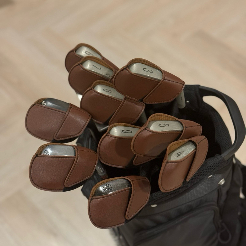 Iron Cover ชุดครอบไม้กอล์ฟ หนังPuกันน้ำ set 10 ชิ้น