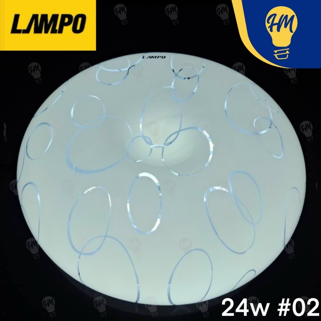 Lampo โคมไฟติดเพดาน 24W แสงขาว รุ่น Apple (มีให้เลือก 2 ลาย)