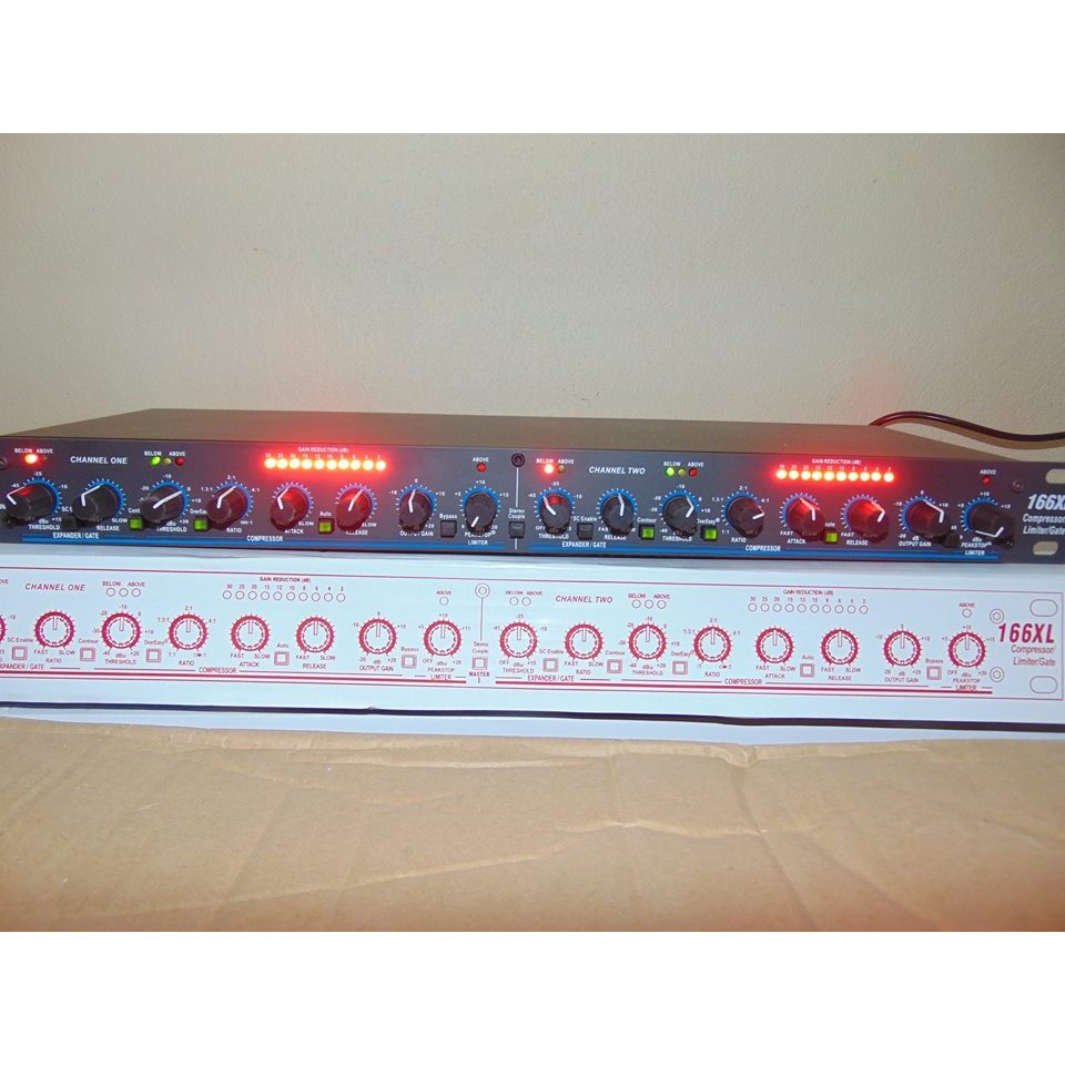 DBX 166XL Limiter คอมเพรสเซอร์ 2 ช่อง สัญญาณที่ตั้งโปรแกรมได้ การปกป้อง ลำโพงเครื่องขยายเสียง