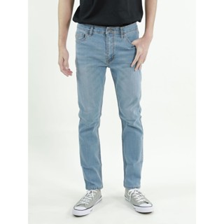 กางเกงยีนส์ ผู้ชาย กระบอกเล็ก ผ้ายืด สีซีด MEDIA JEANS (SN:S…