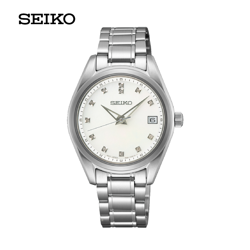 SEIKO QUARTZ นาฬิกาข้อมือผู้หญิง (ไซโก) รุ่น SUR579P ขนาด 32 mm.สีขาว