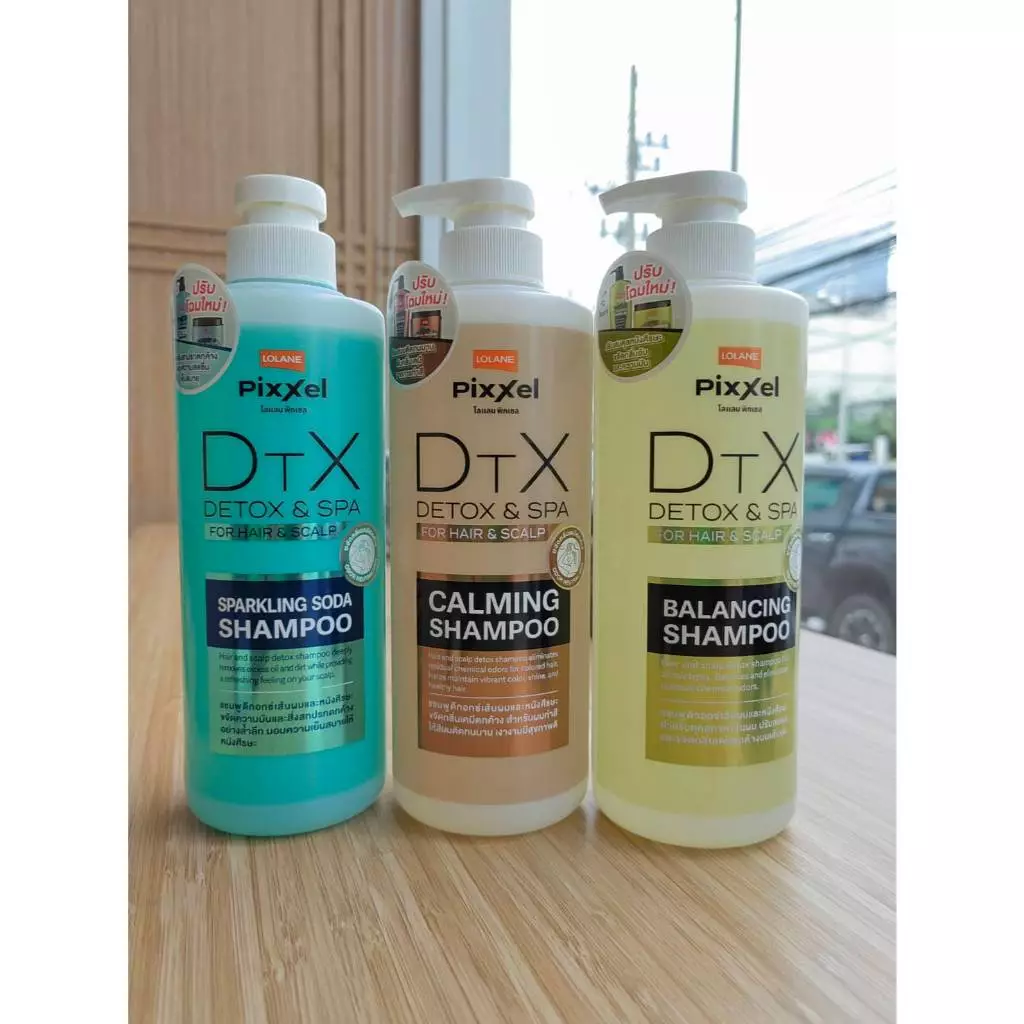 Lolane Pixxel โลแลน ดีท็อกซ์ แชมพู 550 มล. พิกเซล ดีท็อกซ์ซิฟายเออร์ แฮร์ แอนด์ สกาล์ป แชมพู (โฉมใหม่)