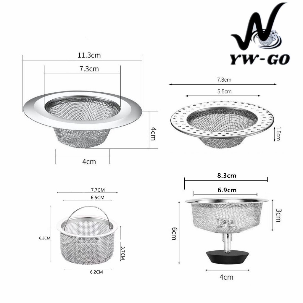 ที่กรองท่อระบายน้ําอ่างล้างจาน ตะกร้ากรองอ่างล้างจาน（4 แบบ / ขนาด）ตัวกรองอ่างล้างจานเศษอาหาร G2638