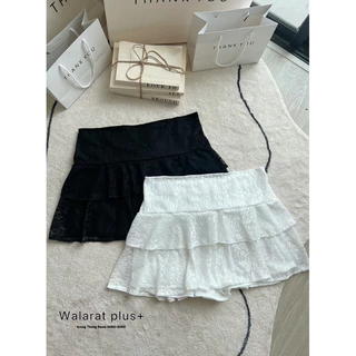 ✅เข้าเพิ่ม พร้อมส่งค่า/WP/กระโปรงสาวอวบ ลูกไม้ แต่งระบาย ซับในกางเกง #กระโปรงไซส์ใหญ่ สาว อ้วน พลัสไซส์