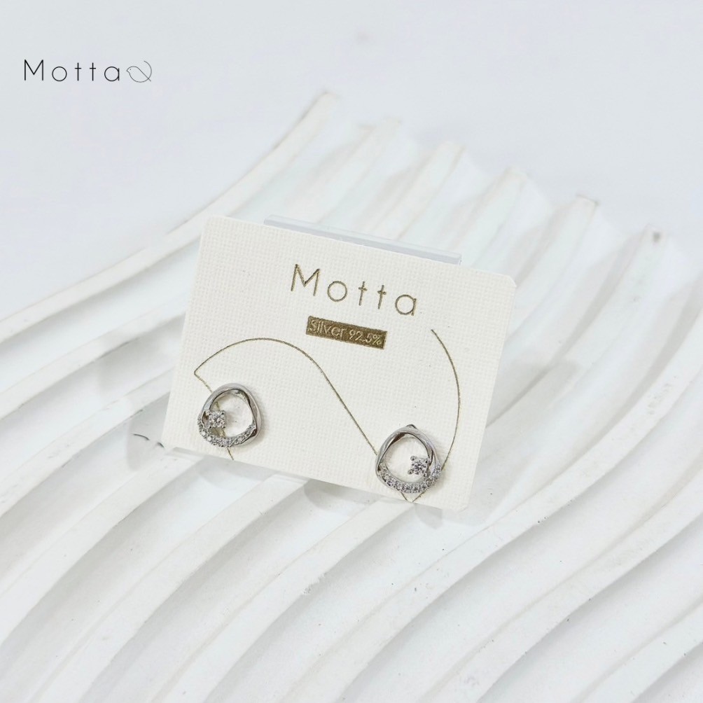 Motta Silver Earring ต่างหูติดหูเงินแท้ ไม่ลอกไม่ดำ รับประกัน ยินดีคืนเงิน
