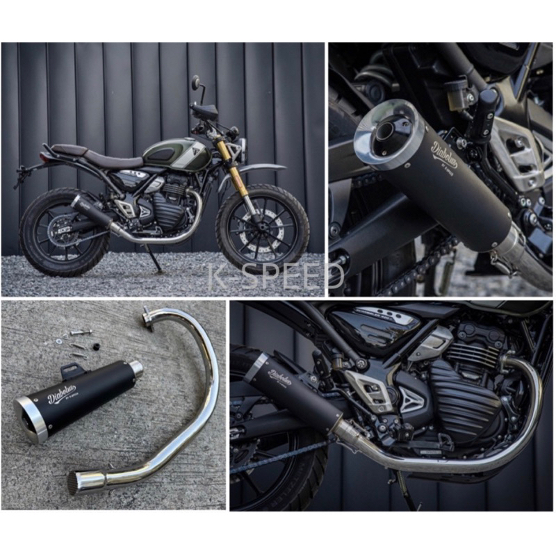 ท่อแต่ง Diabolus Full System คอเงิน for Triumph Speed400 sx02