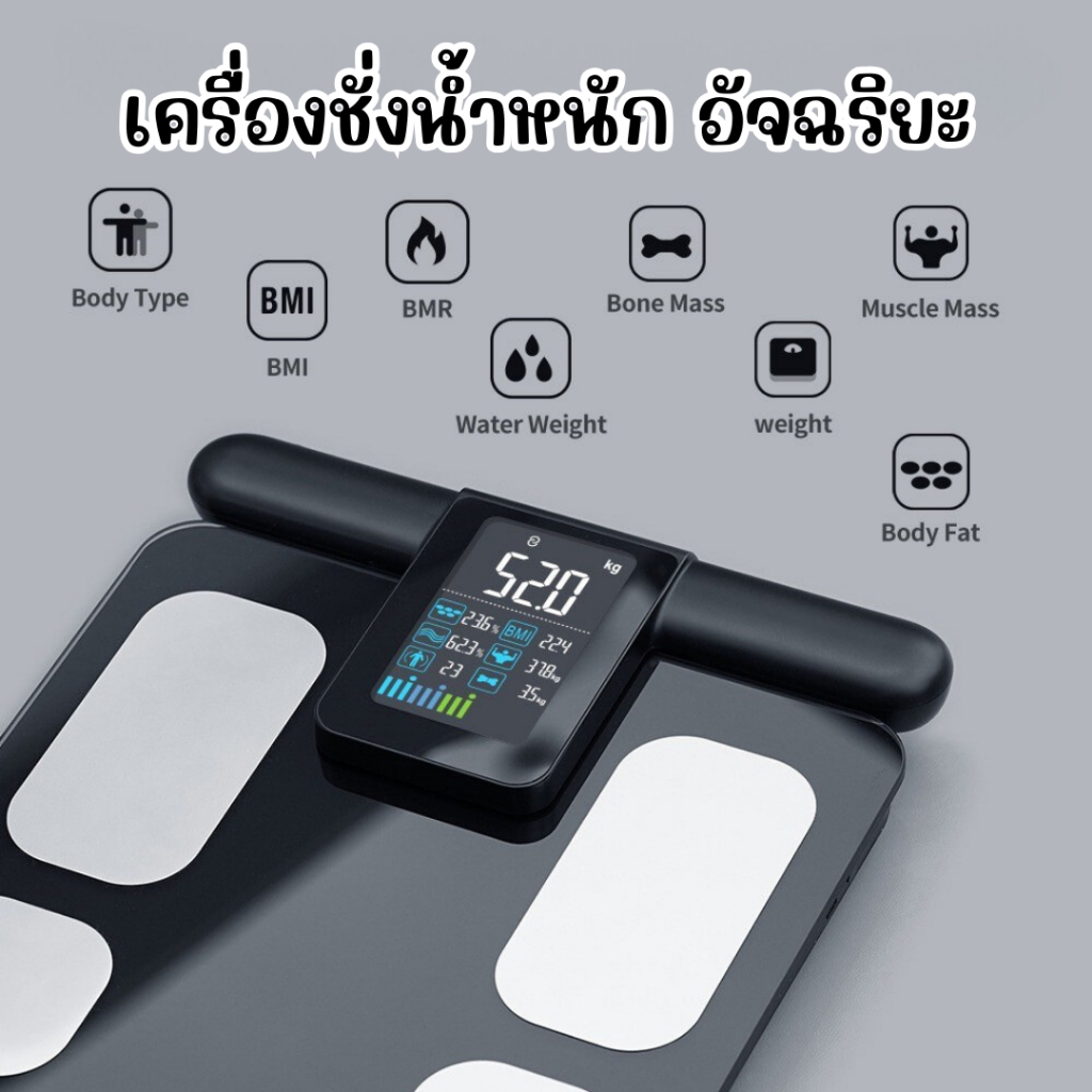 เครื่องชั่งน้ำหนักอัจฉริยะ Smart Scale 8 Lescale P3 เป็นสมาร์ทสเกลที่ออกแบบมาเพื่อวิเคราะห์องค์ประกอ
