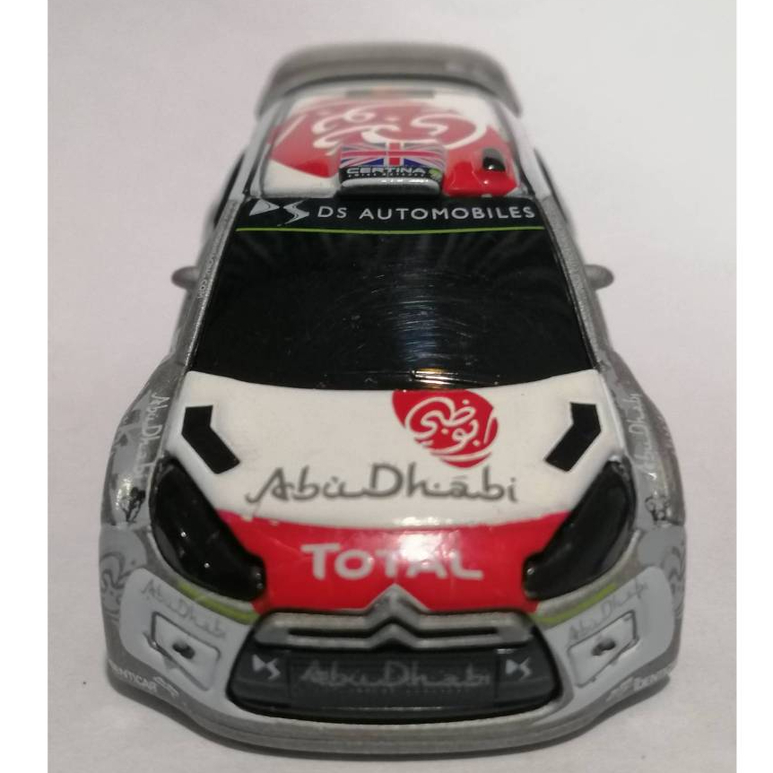 โมเดลรถ Majorette Citroen DS3 WRC Abu Dhabi No.3 White / Gray Scale 1:58 No Package (ฝอยเงิน)