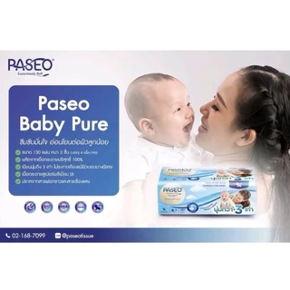 ทิชชู่ Paseo พาซิโอ กระดาษทิชชู่ เบบี้เพียวซอฟท์แพ็ค 130 แผ่น 1 แพ็ค 4ห่อ
