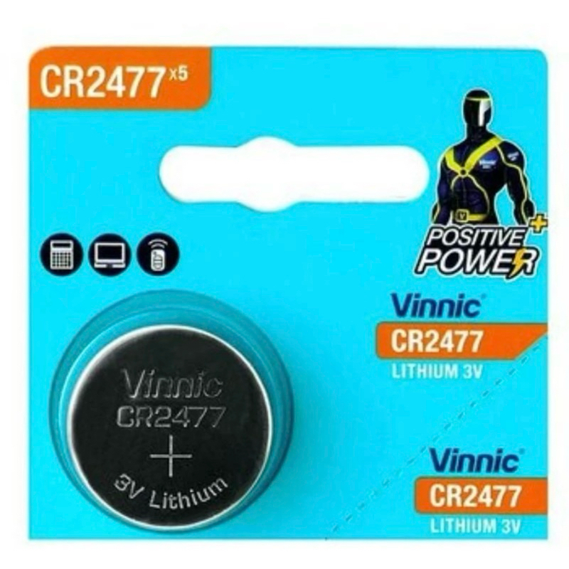 Vinnic CR2477 Lithium 3V ของแท้ 1 ก้อน/ไฟแรง/ขายในยุโรป