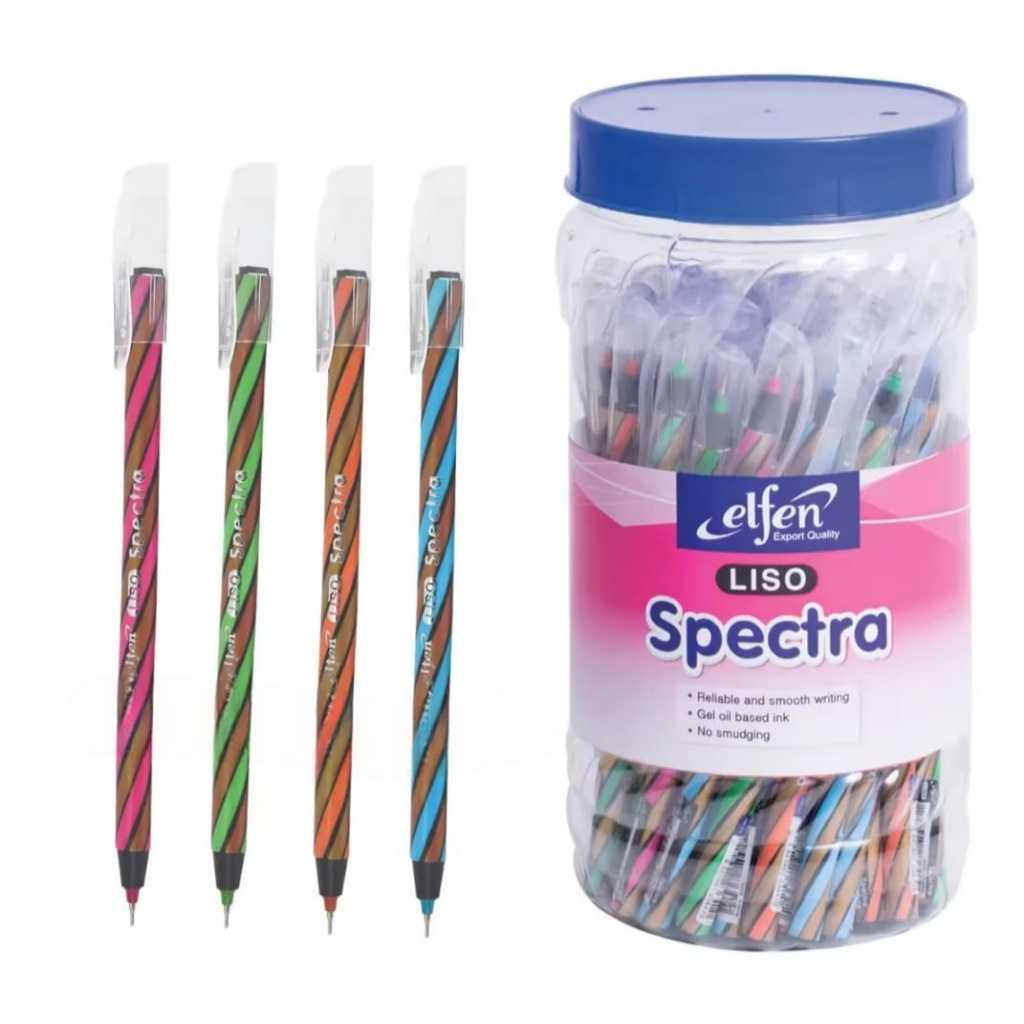 ปากกา​ elfen​  LISO​ Spectra​ หมึก​สีน้ำเงิน​  0.5​ มม.​ 1​ กระปุก​  มี​  50​ ด้าม