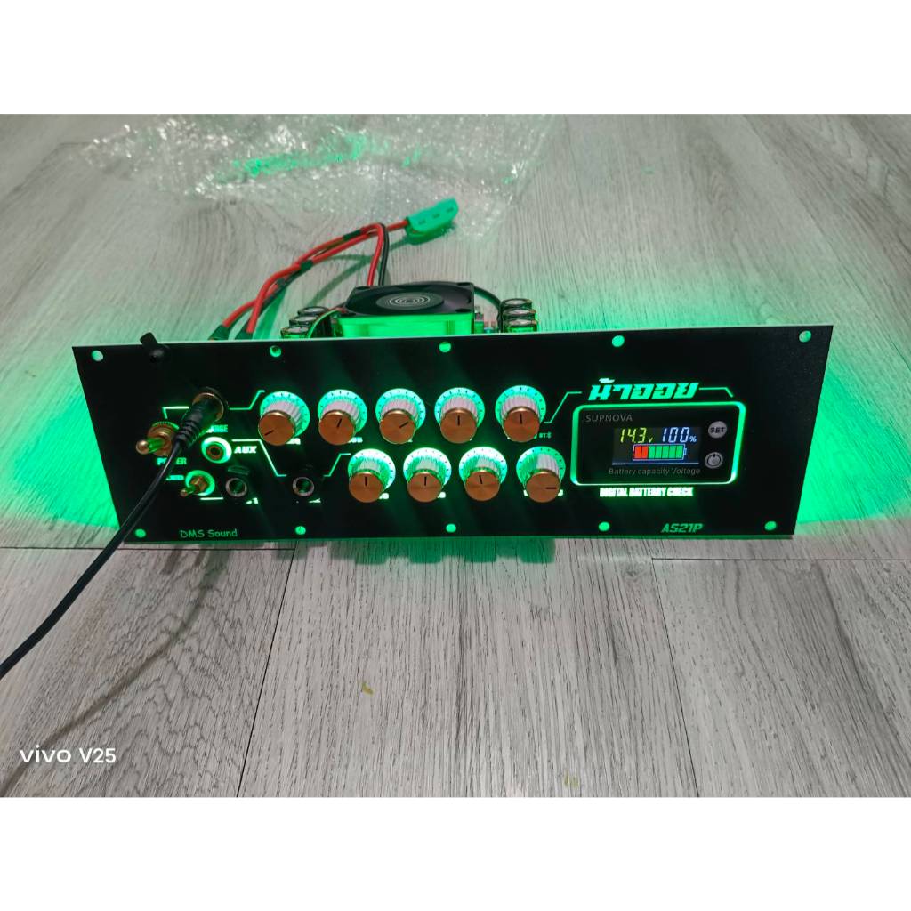 ชุดเพลท AS21P ไม่ย้ายสาย  โม พ่วงคาราโอเกะ ปรีไมค์ ZK-AMP 2G พร้อมแอมป์พร้อมใช้งานเอฟเฟคแท้เสียงไม่ด