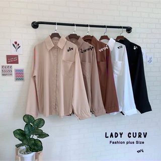 ✅เข้าเพิ่ม พร้อมส่งค่า /LC/ เสื้อเชิ้ตสาวอวบ สีเอิร์ธโทน แนะนำติดตู้ค่ะ #เสื้อผ้าไซส์ใหญ่ สาว อ้วน พลัสไซส์