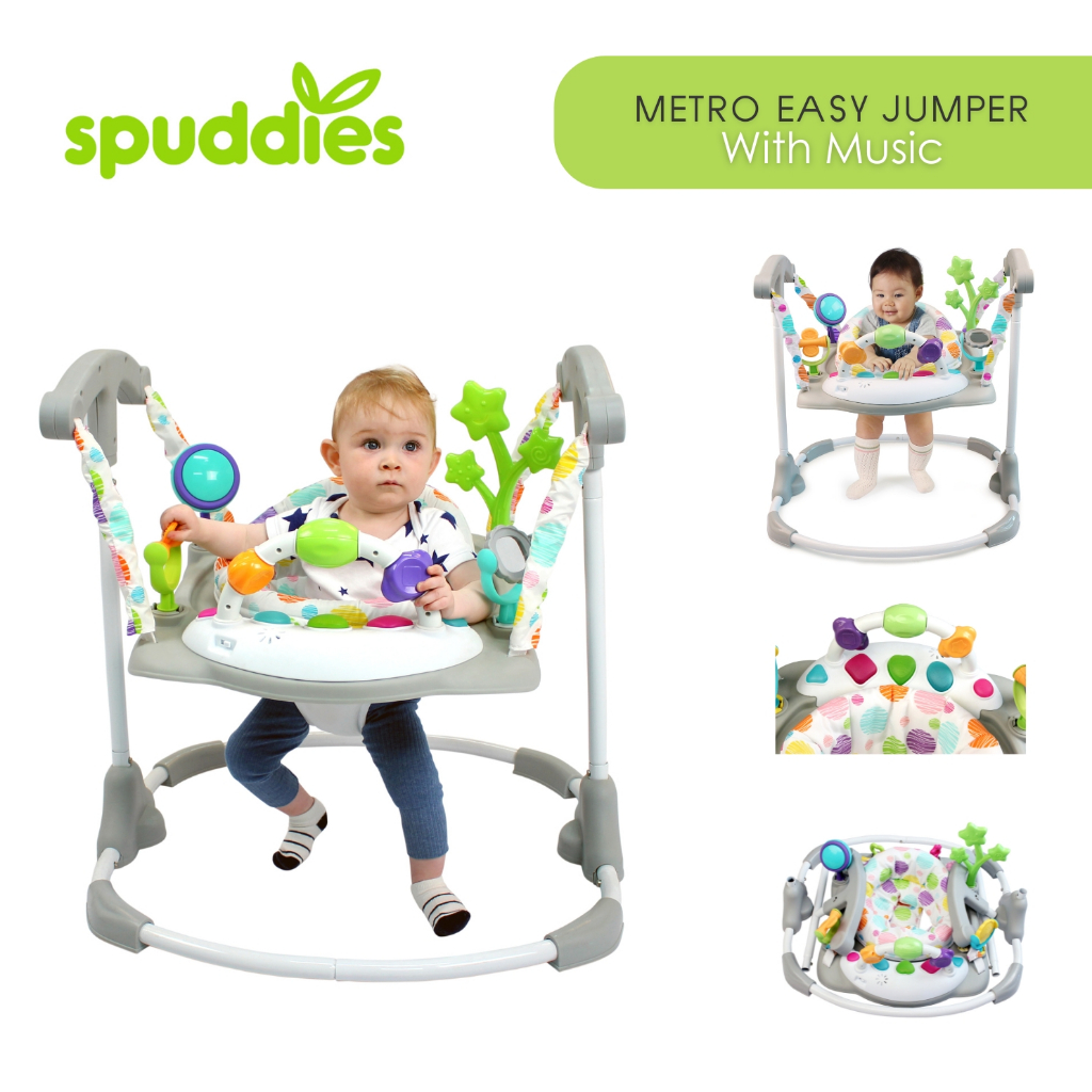 Spuddies ​- จั๊มเปอร์ เก้าอี้กิจกรรม​ รุ่น​ Metro Easy Jumper หมุนได้รอบ มีเสียงเพลง​ แบรนด์USA