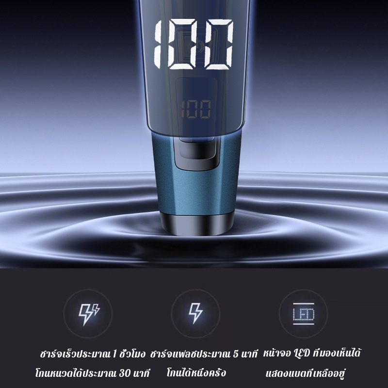 【3 in 1】GOYA  เครื่องโกนหนวดไฟฟ้า หัวตัดที่ถอดออกได้  ช่องชาร์จ USB เครืองโกนหนวดแบบชาร์ต  Electric Shaver - รูปที่ 2