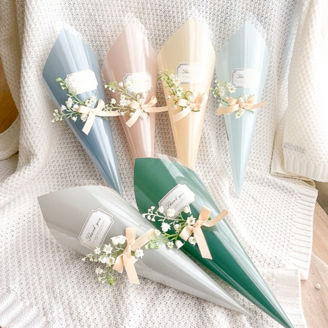 พร้อมส่ง จาก กทม กรวยโปรยดอกไม้ ลิลลี่ ออฟ วัลเลย์ lily เรียบหรู สีพาสเทล สดใส ของใช้งานแต่งน่ารัก