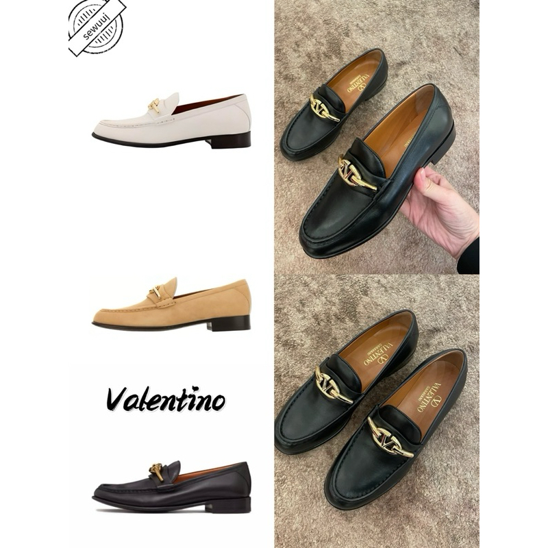 รองเท้าโลฟเฟอร์ทรงกลม Valentino ของแท้ 2.5ซม