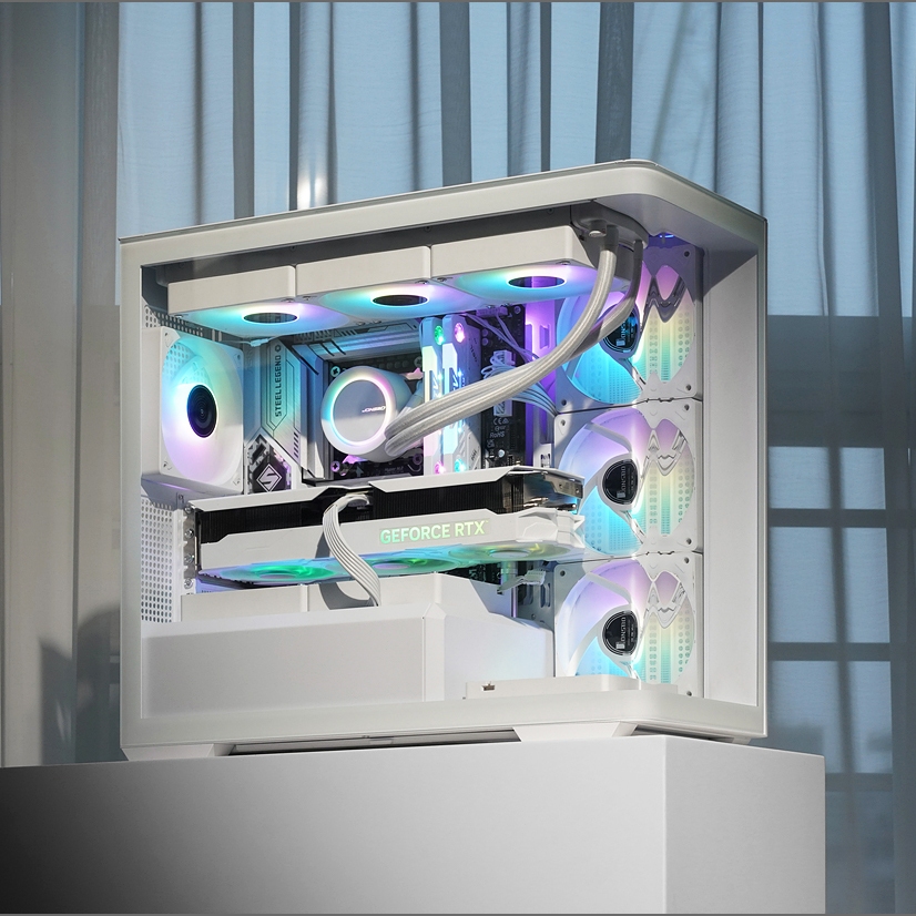 ตัวสุดท้าย Case ตู้ปลา กระจกโค้ง MicroATX JONSBO D300 White m-ATX เคส เปล่า ขนาดเล็ก สีขาว