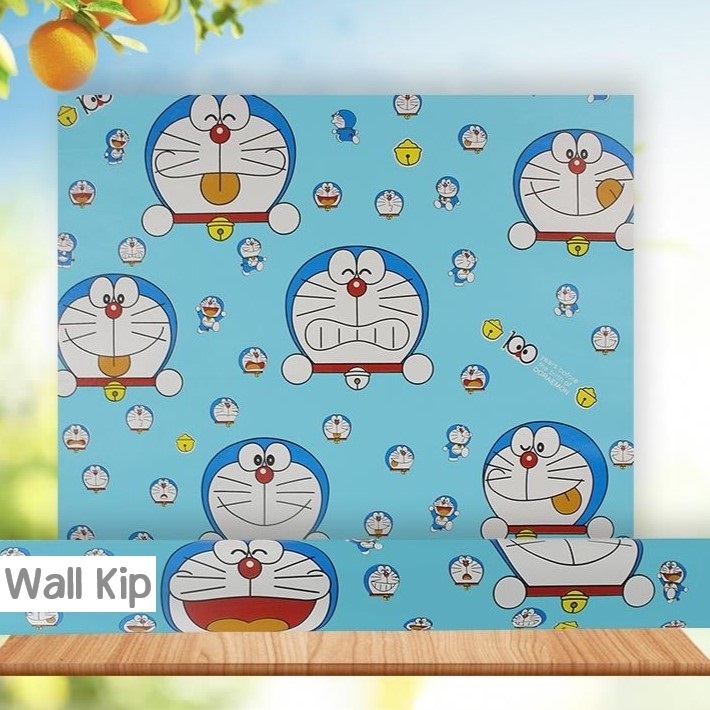 (ส่งด่วนฟรี 24 ชม) Wall Kip วอลเปเปอร์ โดเรม่อน ติดผนัง สติ๊กเกอร์ มีกาวในตัว ติดเองได้